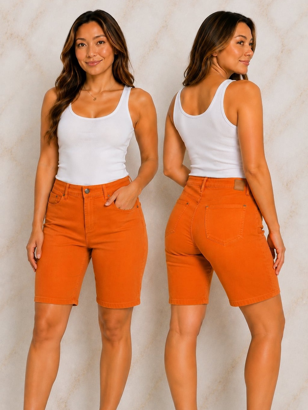 NYDJ Brielle Lift Tuck Bermuda Shorts size 8